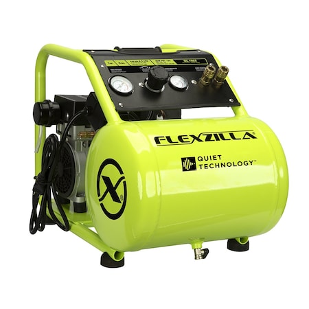 Flexzilla Air Compressor with Quiet Technology, Portable, 1 HP, 5 Gallon, Industrial Grade Pump CF10050F